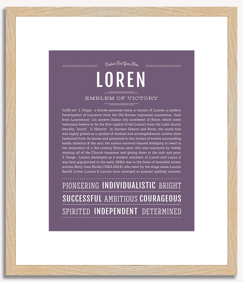 Loren | Name Art Print