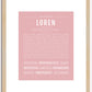 Loren | Name Art Print