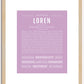 Loren | Name Art Print