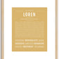 Loren | Name Art Print