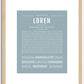 Loren | Name Art Print