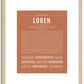 Loren | Name Art Print