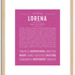 Lorena | Name Art Print