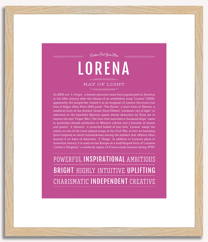 Lorena | Name Art Print