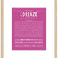 Lorenzo | Name Art Print