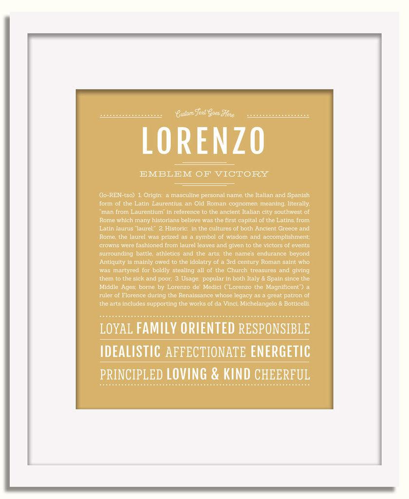 Frame Options | Matte Gold | White Frame, Matted