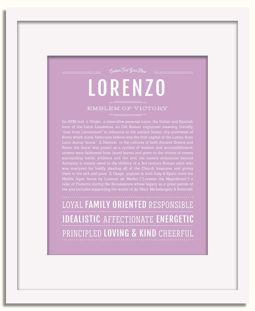 Frame Options | Lilac | White Frame, Matted