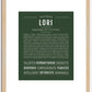 Lori | Name Art Print