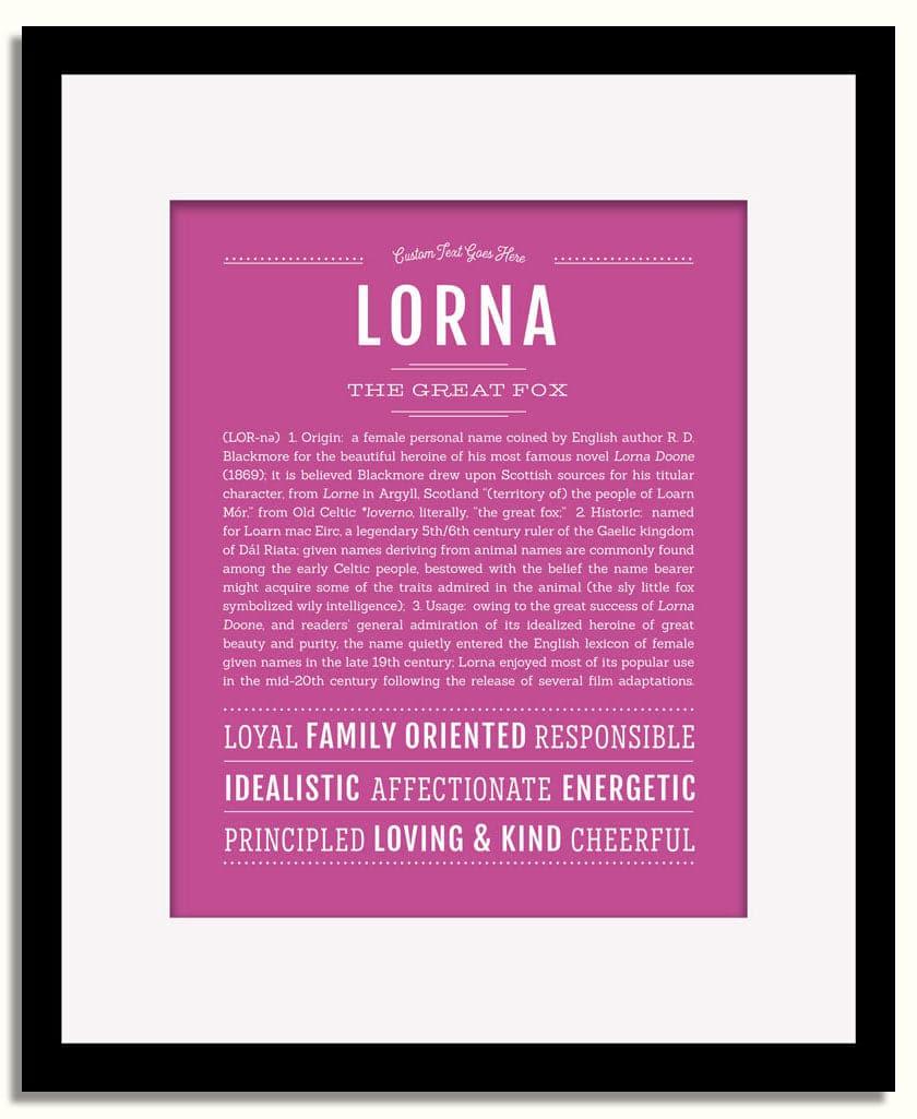 Frame Options | Dark Pink | Black Frame, Matted