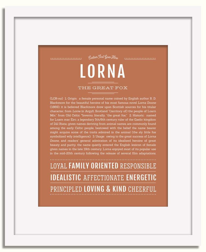 Frame Options | Terra Cotta | White Frame, Matted