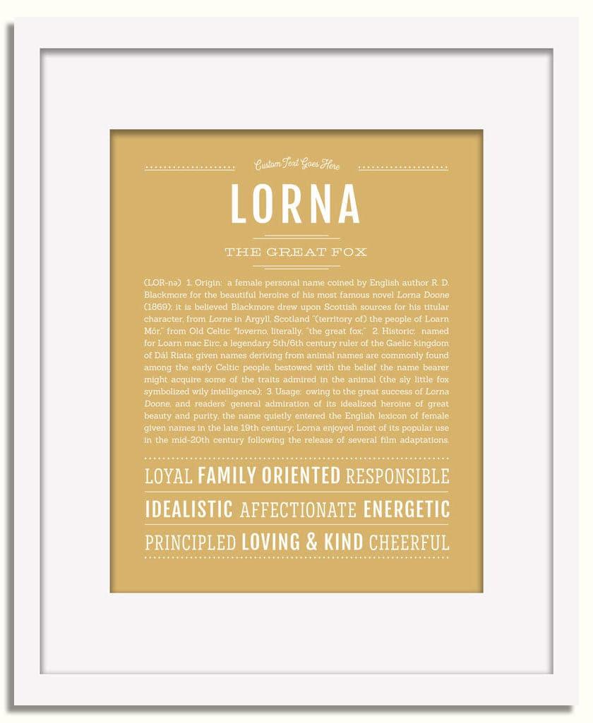 Frame Options | Matte Gold | White Frame, Matted