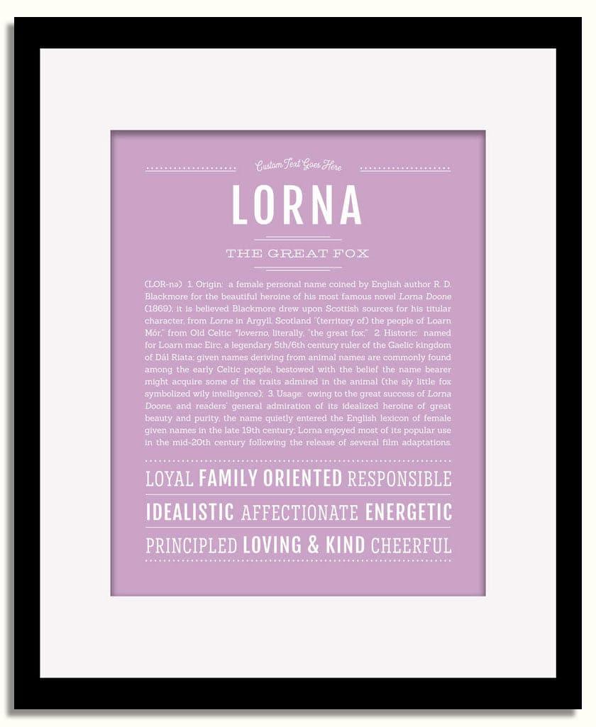 Frame Options | Lilac | Black Frame, Matted