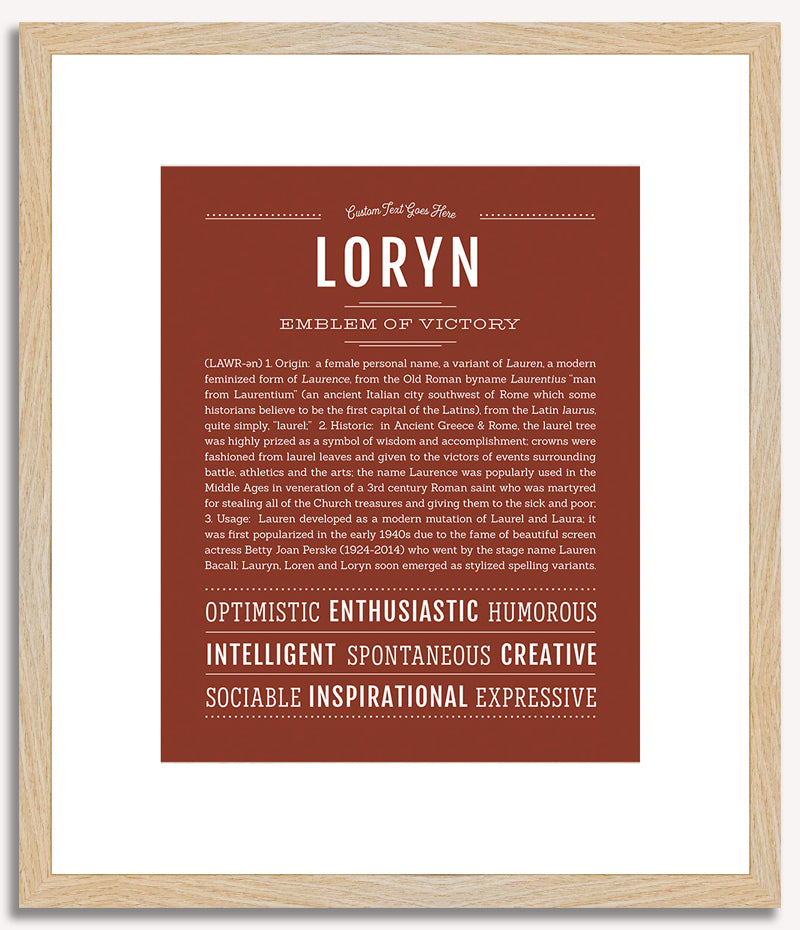 Loryn | Name Art Print