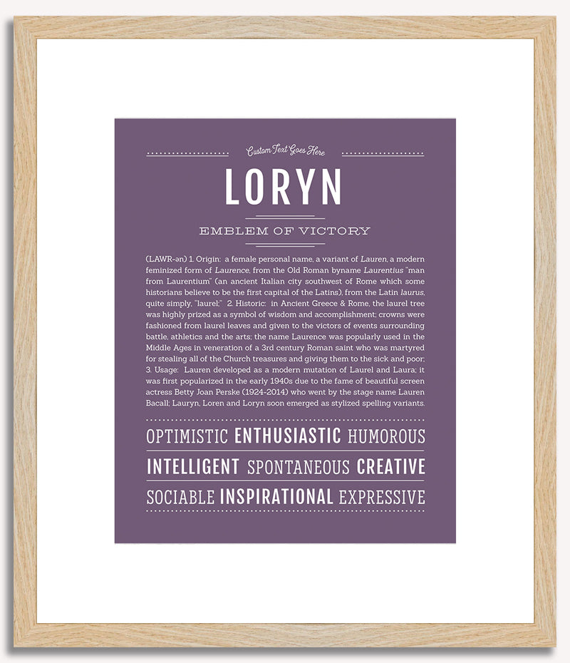 Loryn | Name Art Print