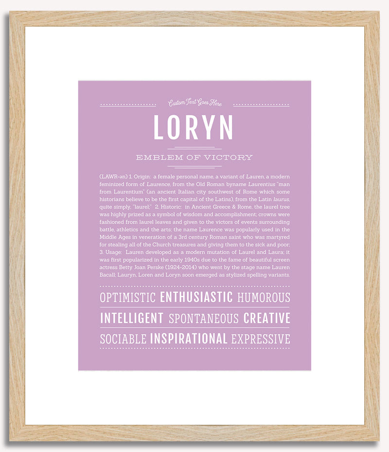 Loryn | Name Art Print