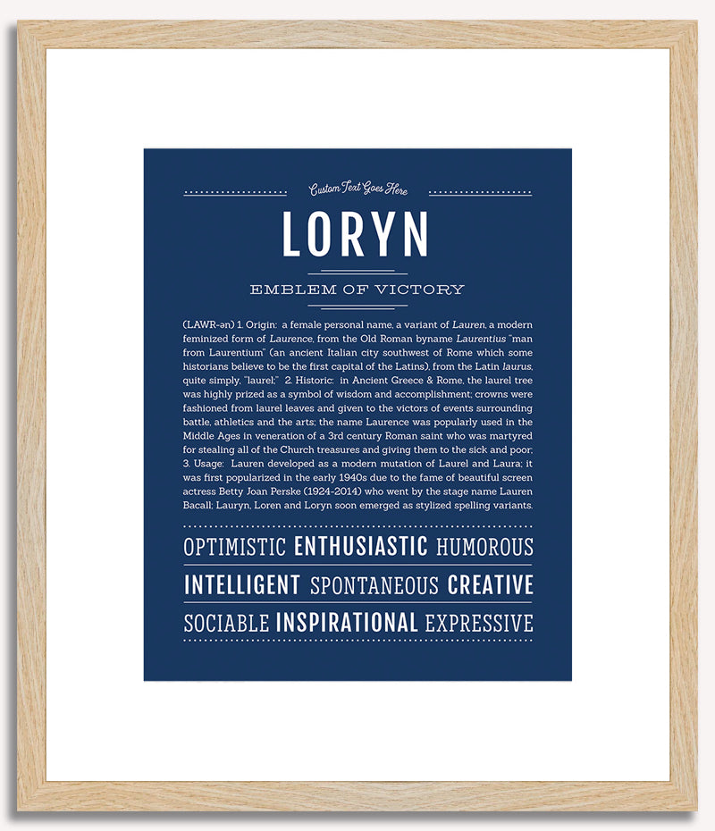 Loryn | Name Art Print