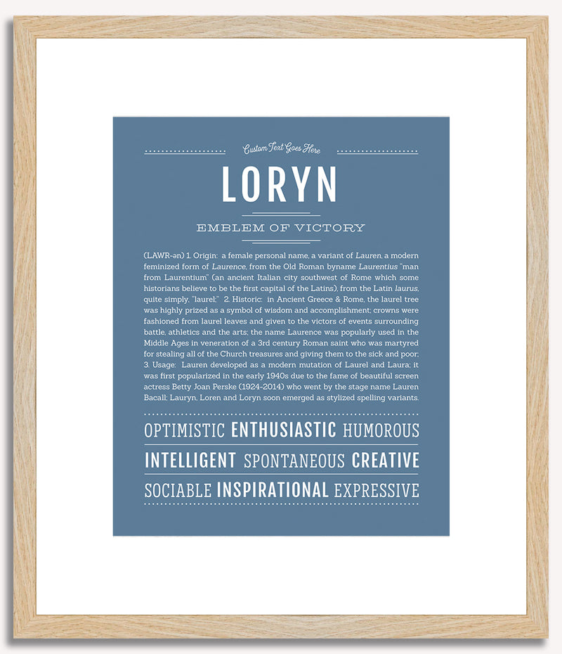 Loryn | Name Art Print