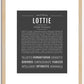 Lottie | Name Art Print