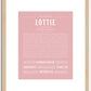 Lottie | Name Art Print