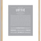 Lottie | Name Art Print