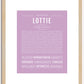 Lottie | Name Art Print