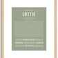 Lottie | Name Art Print