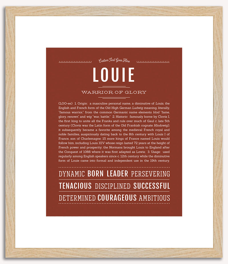 Louie | Name Art Print