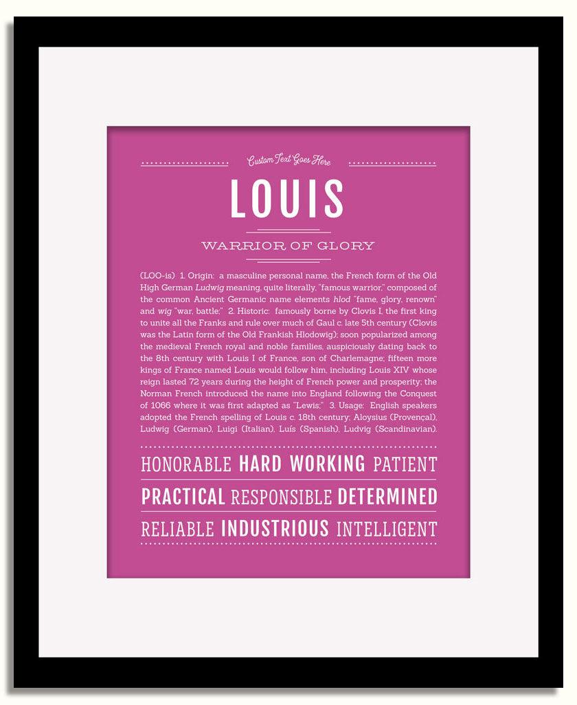 Frame Options | Dark Pink | Black Frame, Matted