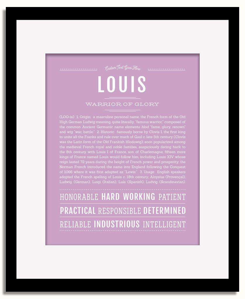 Frame Options | Lilac | Black Frame, Matted