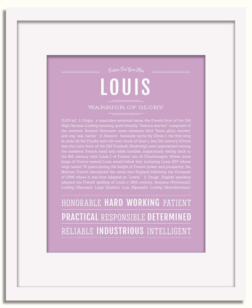 Frame Options | Lilac | White Frame, Matted