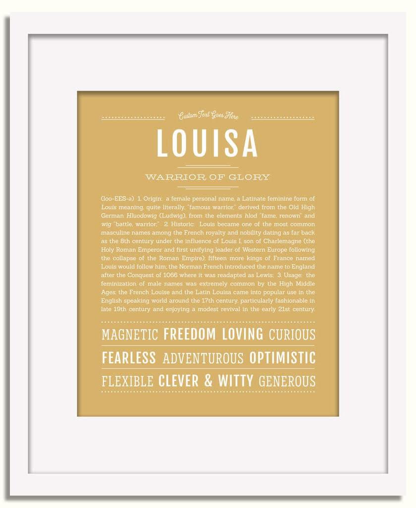 Frame Options | Matte Gold | White Frame, Matted