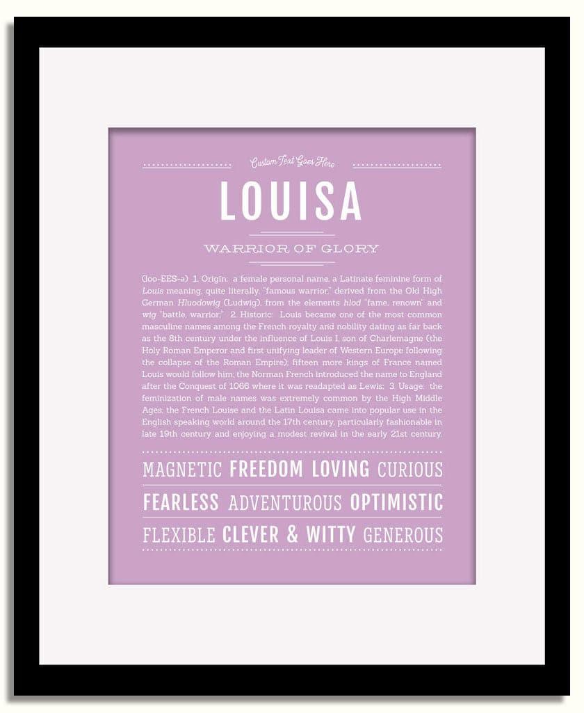 Frame Options | Lilac | Black Frame, Matted