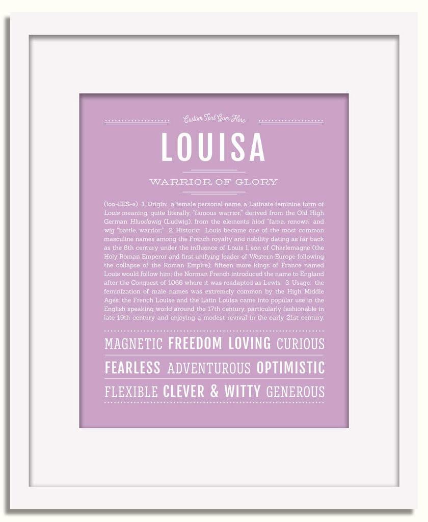 Frame Options | Lilac | White Frame, Matted