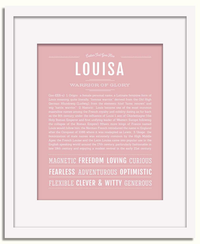 Frame Options | Dusty Rose | White Frame, Matted