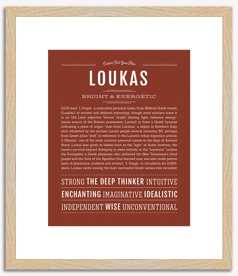 Loukas | Name Art Print