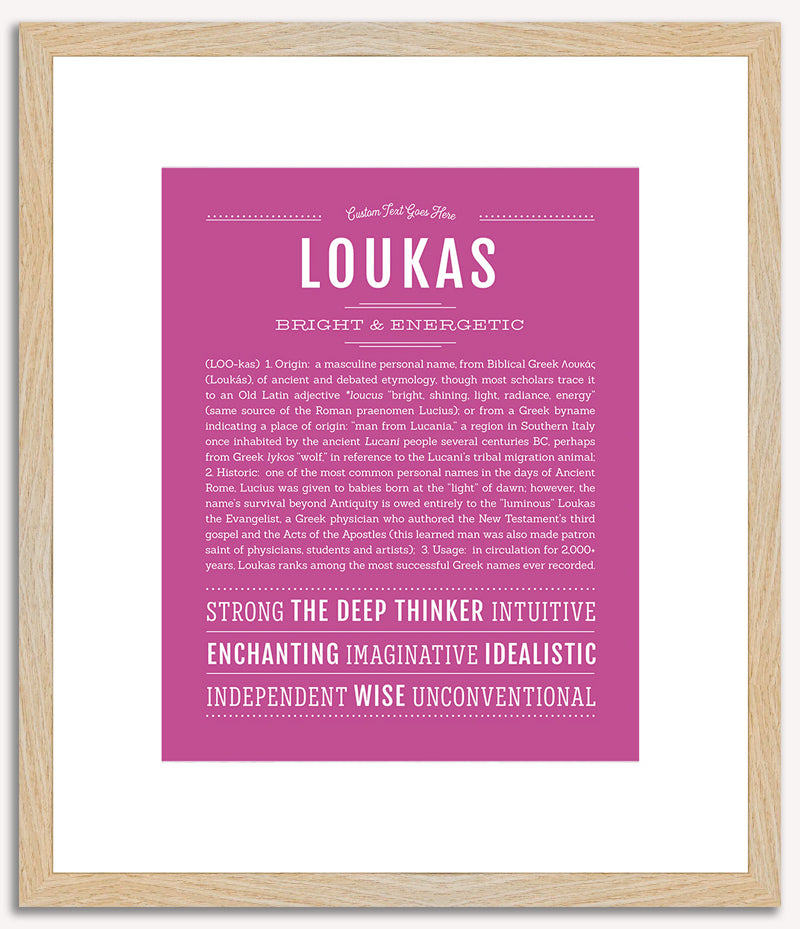 Loukas | Name Art Print