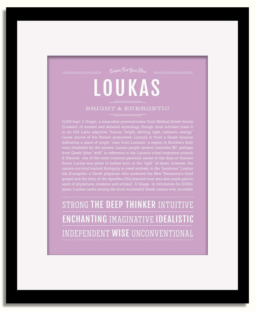 Frame Options | Lilac | Black Frame, Matted