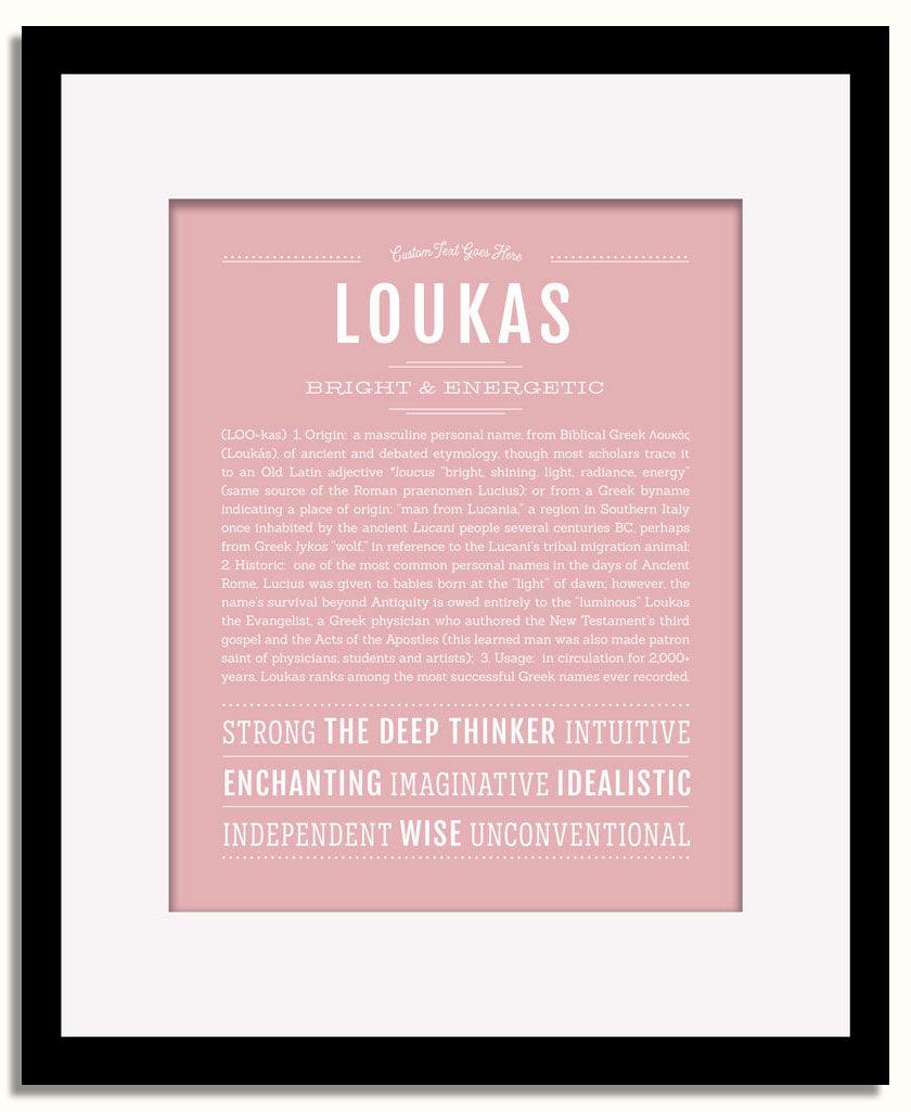 Frame Options | Dusty Rose | Black Frame, Matted