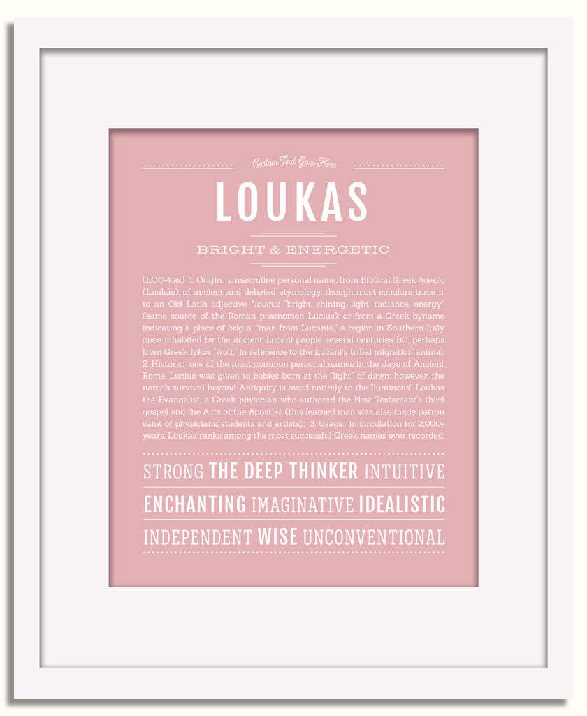 Frame Options | Dusty Rose | White Frame, Matted