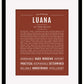 Luana | Name Art Print