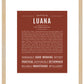 Luana | Name Art Print