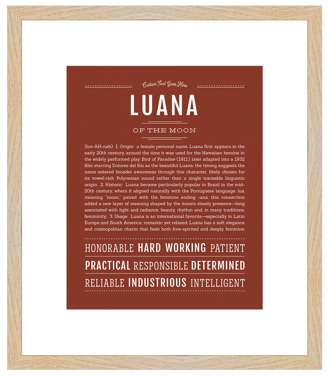 Luana | Name Art Print