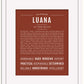 Luana | Name Art Print