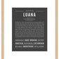 Luana | Name Art Print