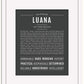 Luana | Name Art Print