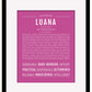 Luana | Name Art Print
