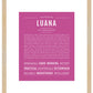 Luana | Name Art Print