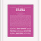 Luana | Name Art Print