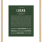 Luana | Name Art Print