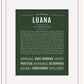 Luana | Name Art Print